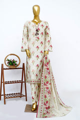 Bin Saeed Stitched 3 Piece Exclusive Printed Lawn Vol-13 Suit-LSM-3238-PISTA