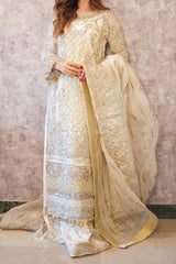 Marwa by Maryam Hussain Unstitched 3 Piece Wedding Collection'2023-MLF-08-Zarq