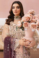 Minhal By Ramsha Unstitched 3 Piece Luxury Organza Vol-13 Collection'2025-M-1301