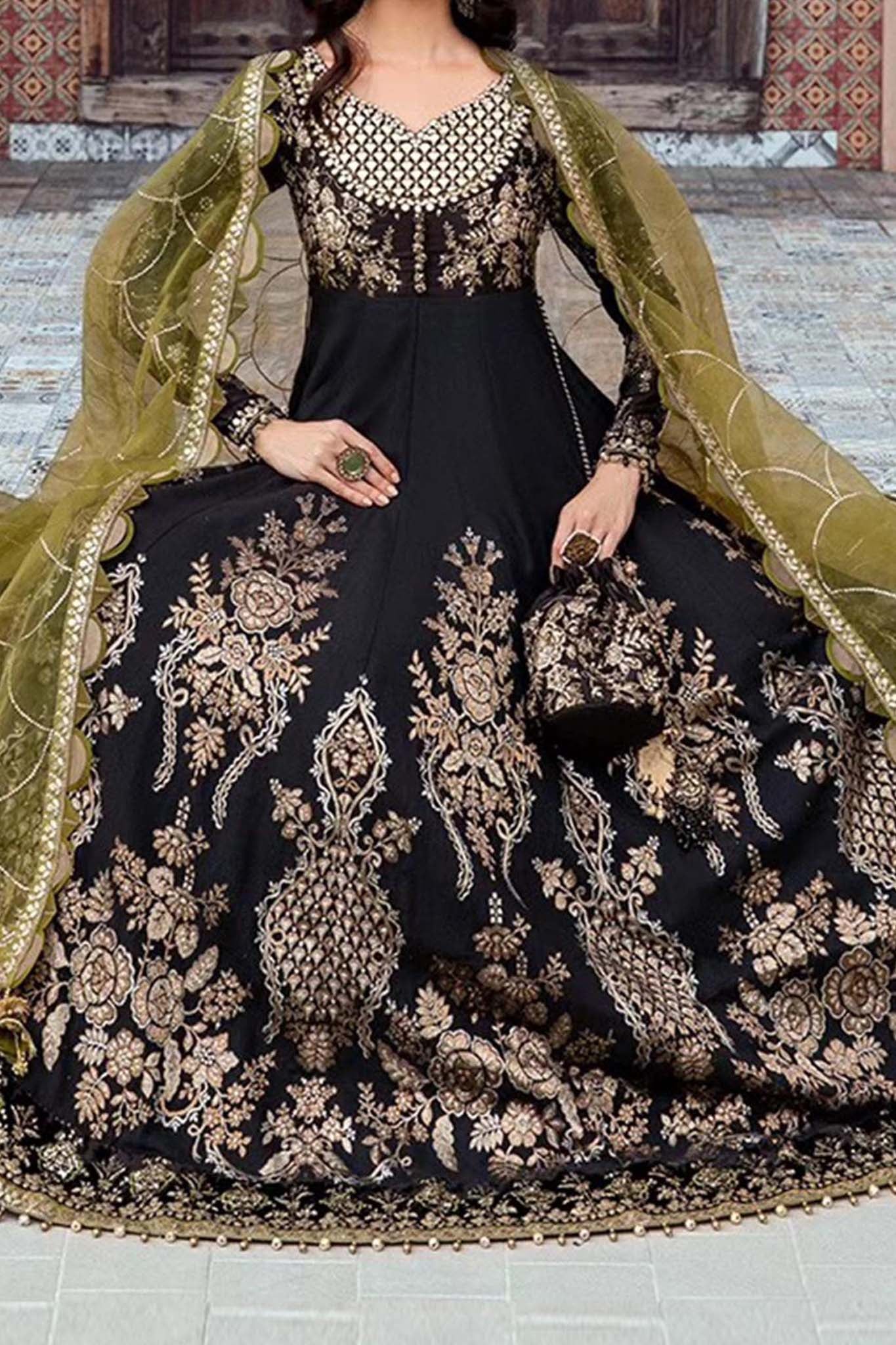 Maria B Sateen Unstitched 3 Piece Fall Collection'2023-CST-03
