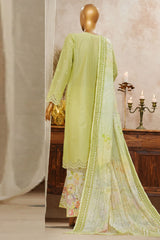 HZ Stitched 3 Piece Solid Emb Chikankari Collection'2025-SSPE-3P-002-GREEN