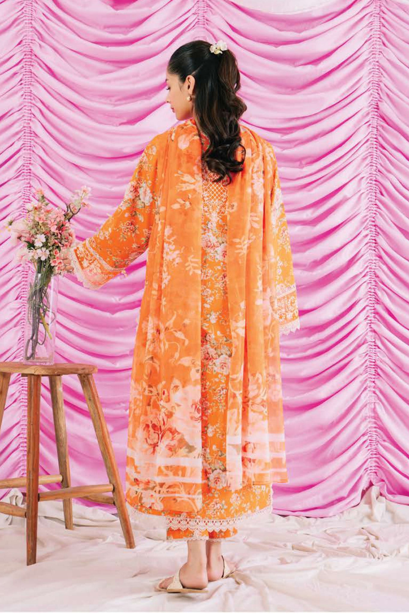 Rinesa by Ayzel Unstitched 3 Piece Lawn Vol-03 Collection'2024-AZL-02-Eli