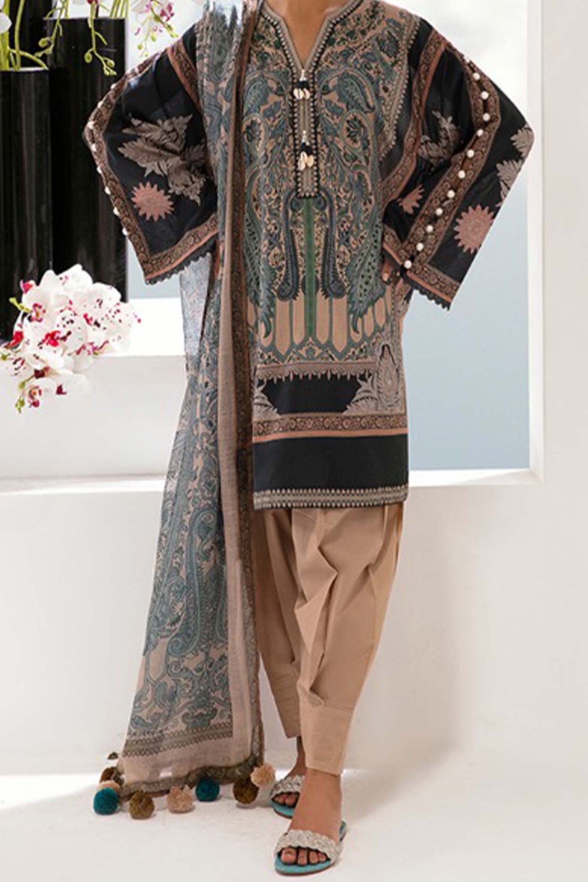 Mahay by Sana Safinaz Unstitched 3 Piece Summer Lawn Collection'2023-SSM-07-B