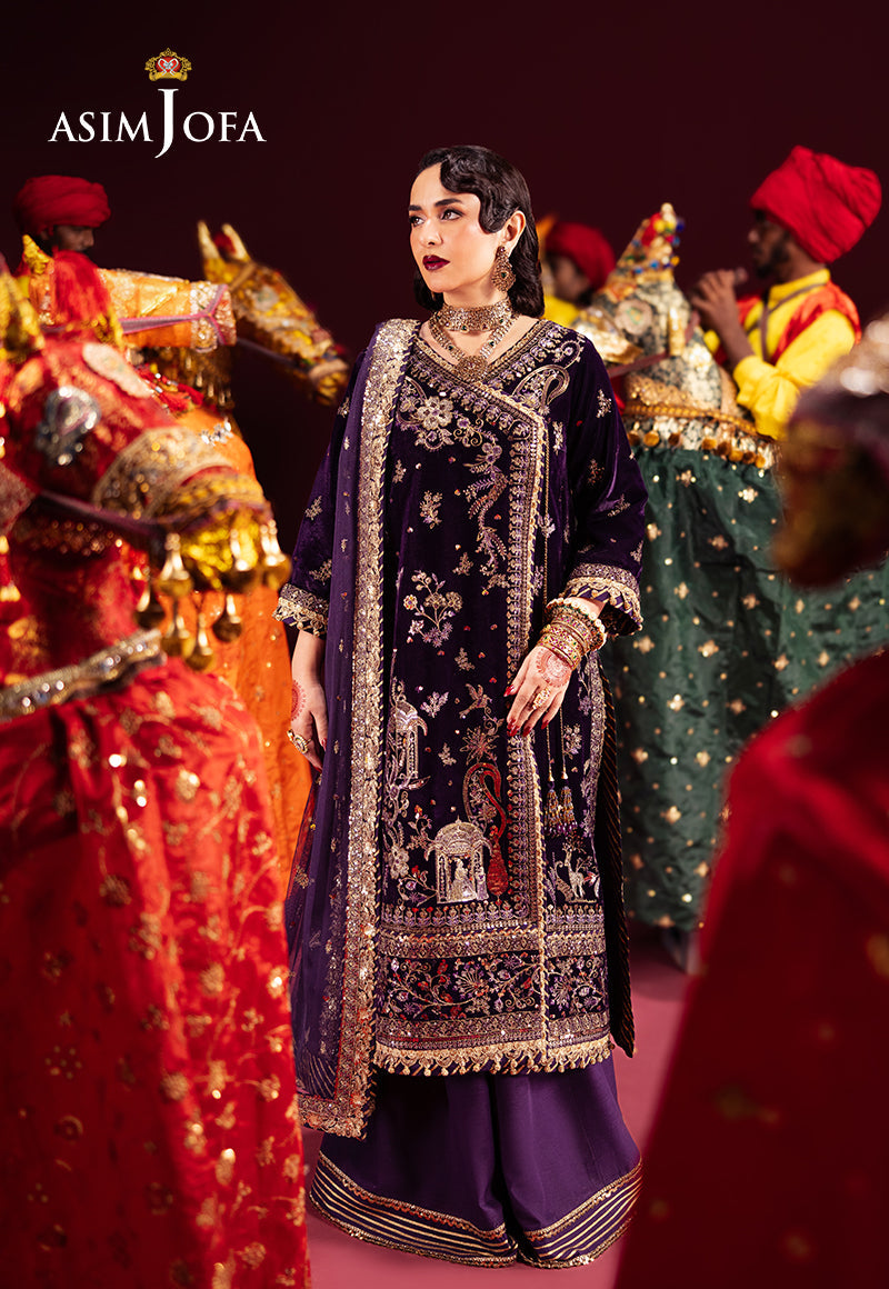 Asim Jofa Makhmal Ajmv-10 Embroidered Velvet 3 Pcs