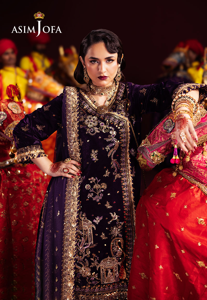Asim Jofa Makhmal Ajmv-10 Embroidered Velvet 3 Pcs