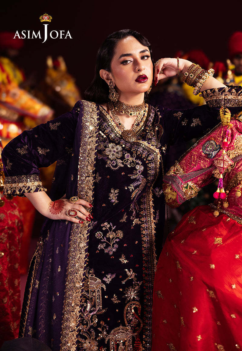Asim Jofa Makhmal Ajmv-10 Embroidered Velvet 3 Pcs