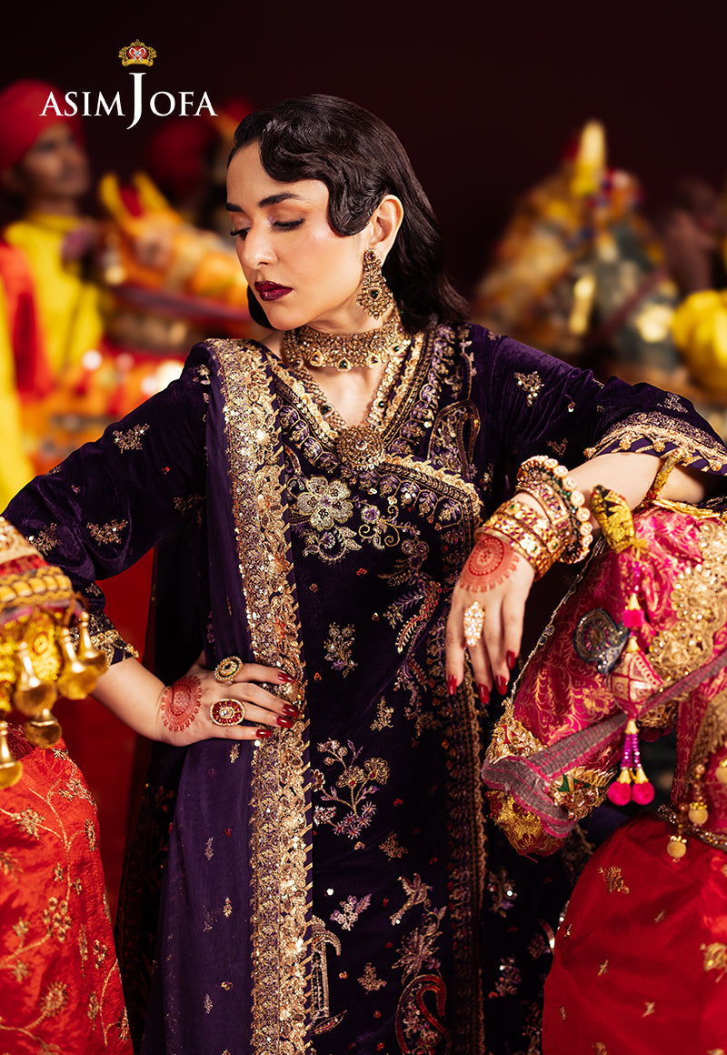 Asim Jofa Makhmal Ajmv-10 Embroidered Velvet 3 Pcs