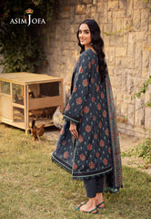 Asim Jofa Prints Unstitched Drop 1 Ajubj-17 Printed Lawn 3 Pcs