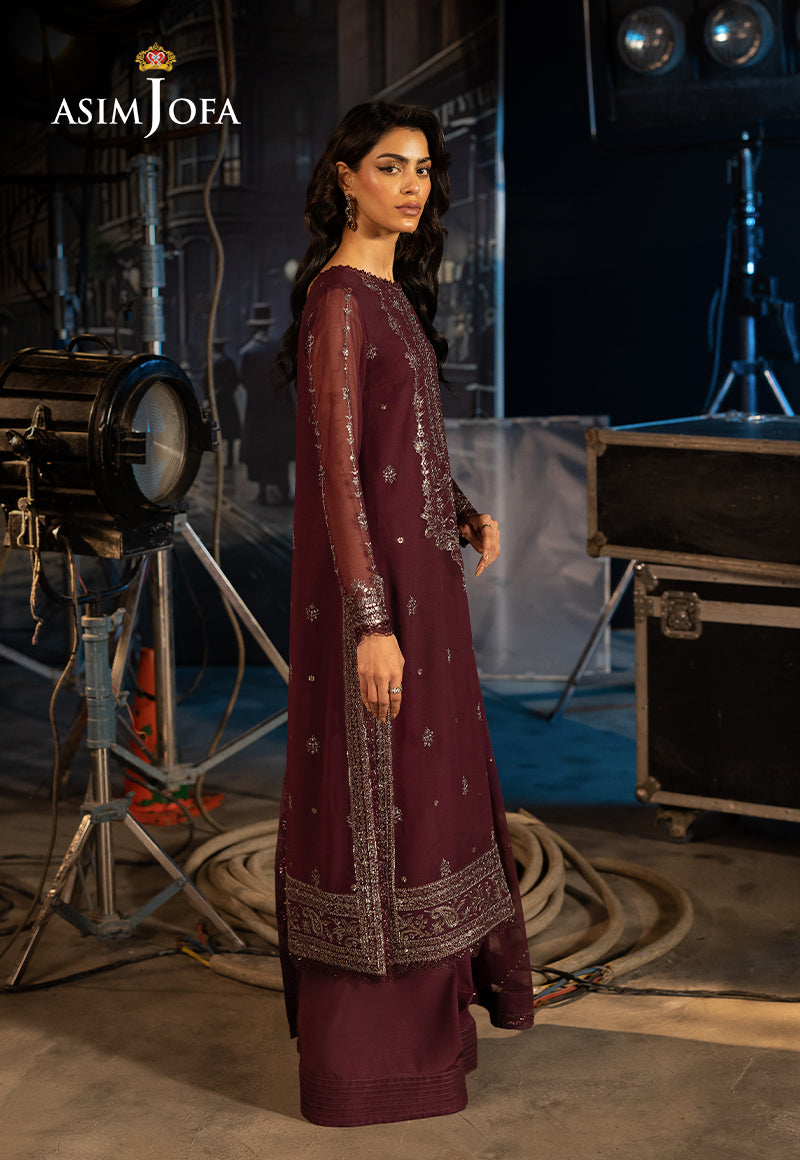Asim Jofa Unstitched 3 Piece Luxury Festive Rejoice AJLFF-06 Embroidered Chiffon 3 Pcs