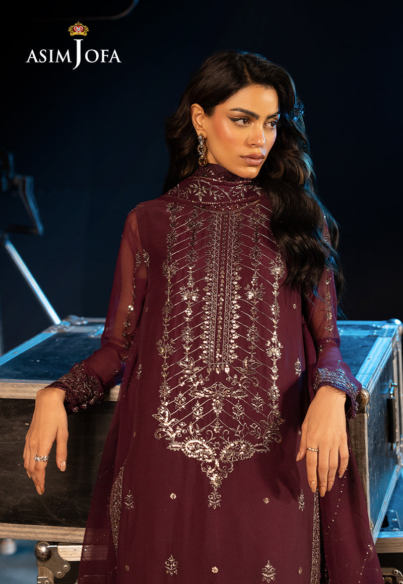 Asim Jofa Unstitched 3 Piece Luxury Festive Rejoice AJLFF-06 Embroidered Chiffon 3 Pcs