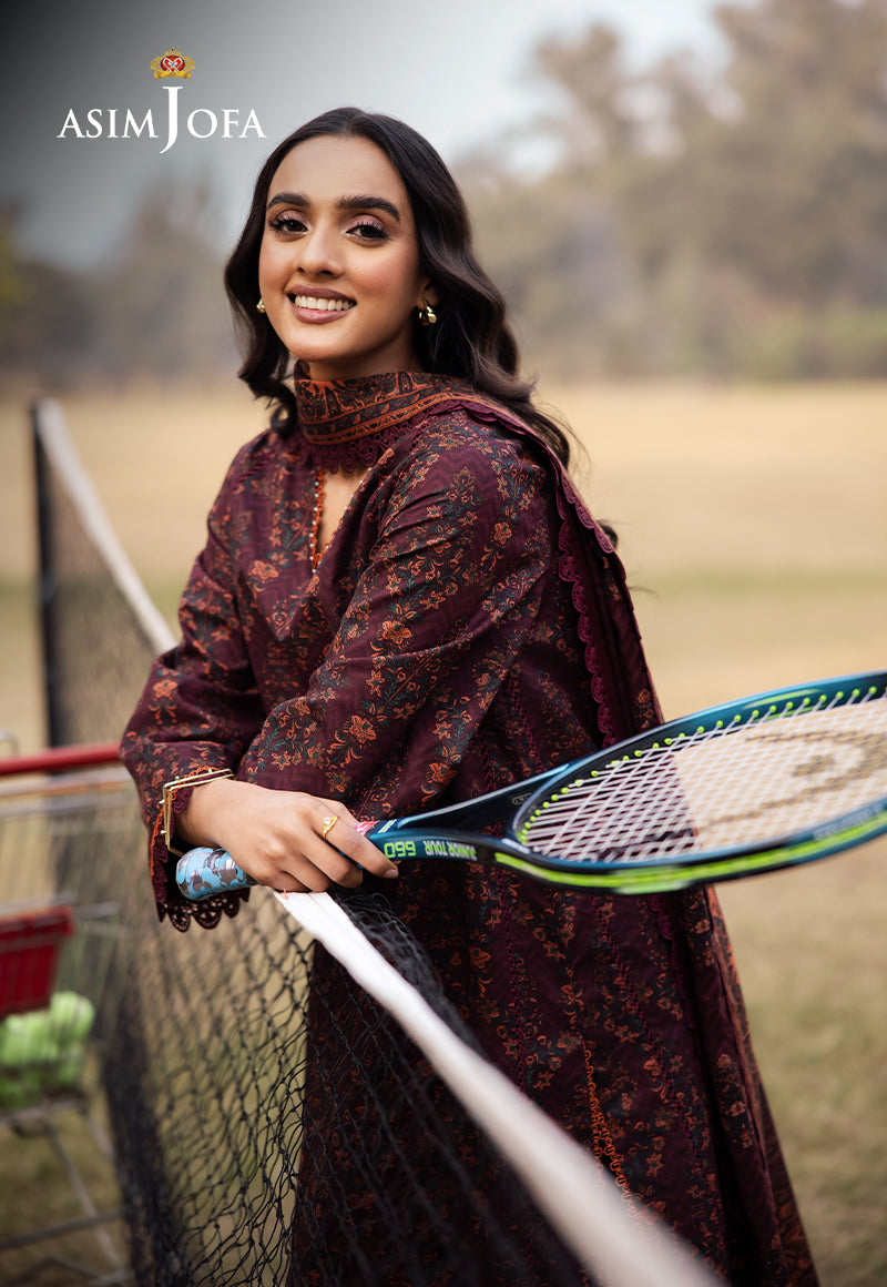Asim Jofa Prints Unstitched Drop 2 Ajubj-28 Printed Lawn 3 Pc