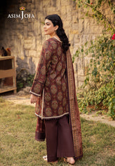 Asim Jofa Prints Unstitched Drop 1 Ajubj-23 Printed Lawn 3 Pcs