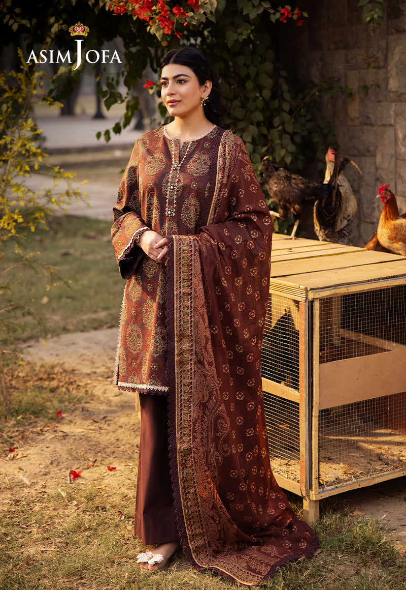 Asim Jofa Prints Unstitched Drop 1 Ajubj-23 Printed Lawn 3 Pcs