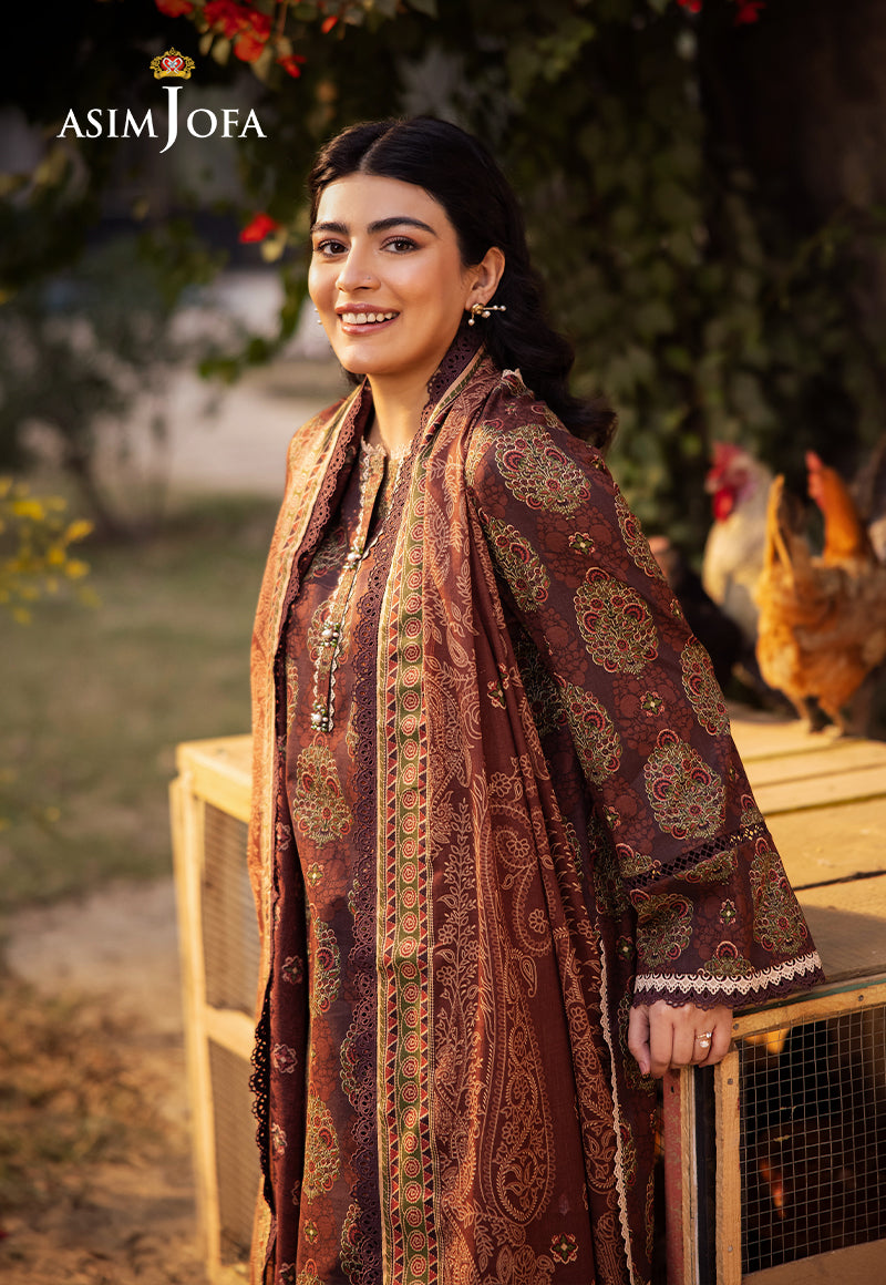 Asim Jofa Prints Unstitched Drop 1 Ajubj-23 Printed Lawn 3 Pcs