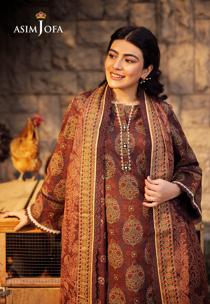 Asim Jofa Prints Unstitched Drop 1 Ajubj-23 Printed Lawn 3 Pcs