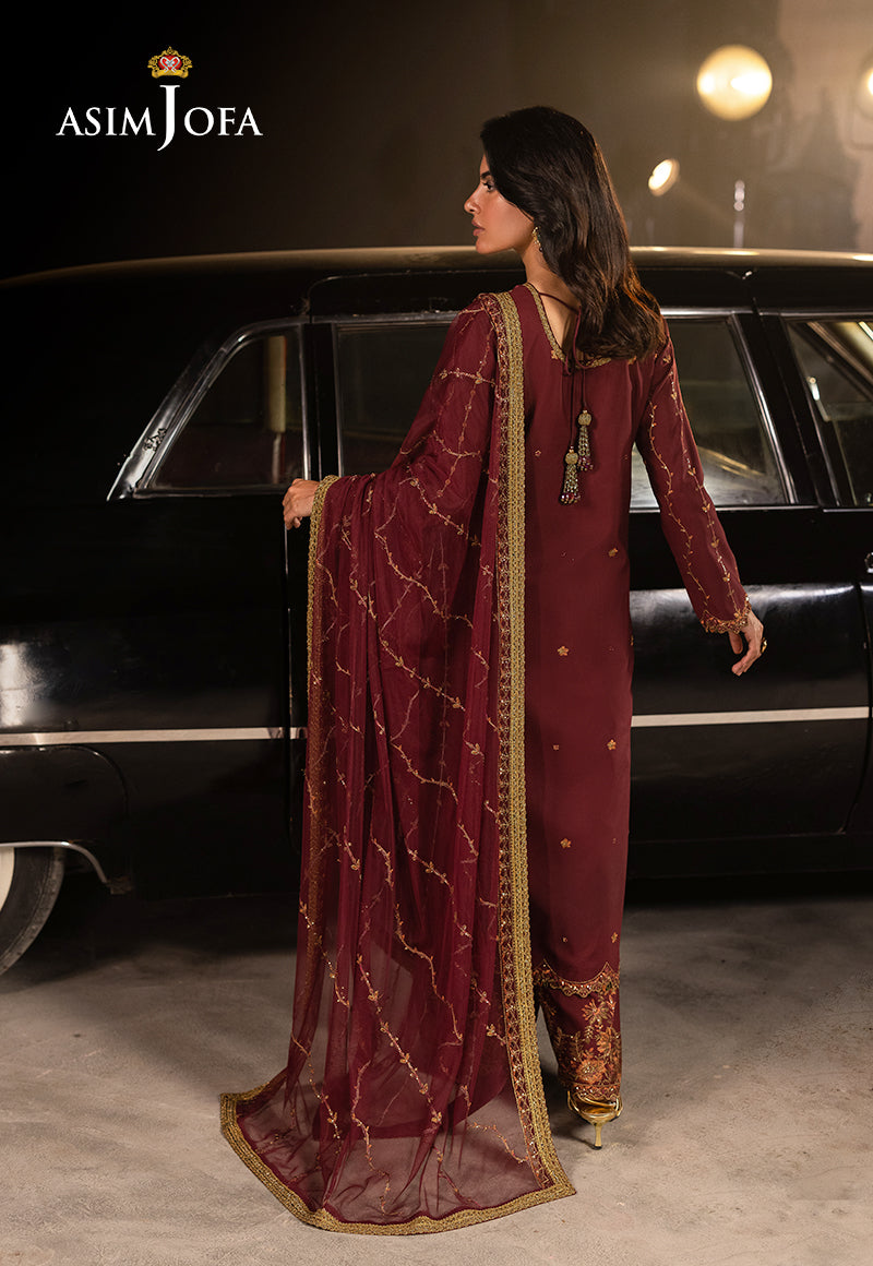 Asim Jofa Unstitched 3 Piece Luxury Festive Rejoice AJLFF-04 Embroidered Silk 3 Pcs