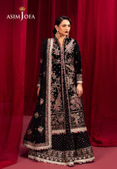 Asim Jofa Designers Limited Edition Ajmvd-01 Embroidered Velvet Stitched 3 Pcs