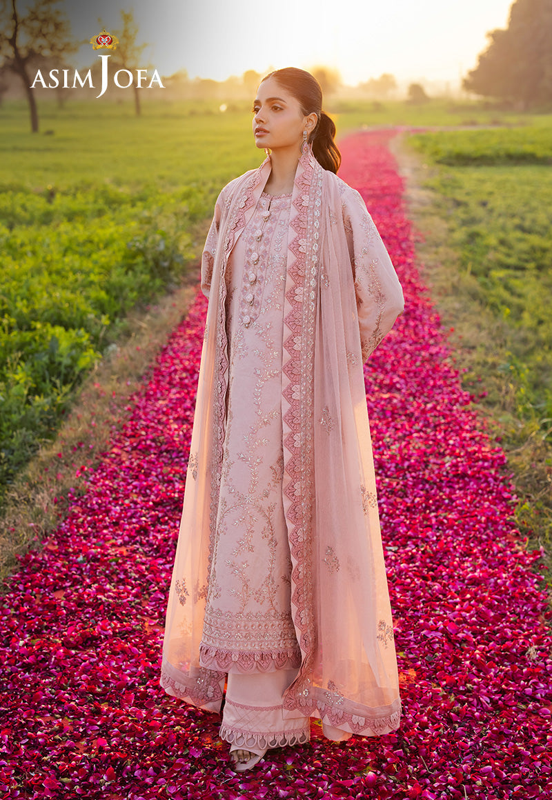 Asim Jofa Luxury Lawn 25 Ajell-15 Embroidered Lawn 3 Pcs