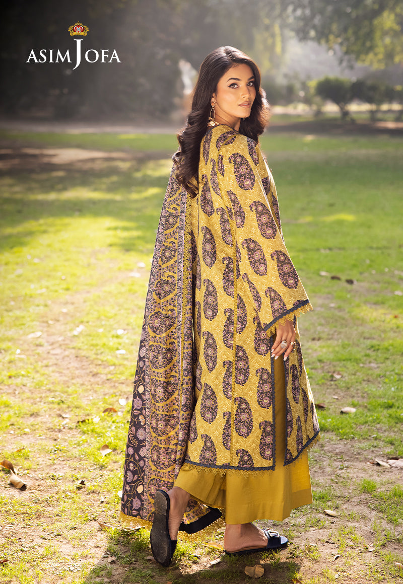Asim Jofa Prints Unstitched Drop 2 Ajubj-33 Printed Lawn 3 Pc