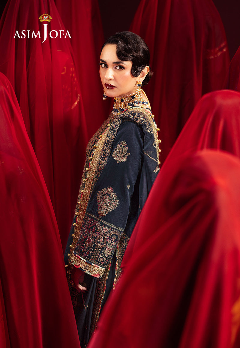 Asim Jofa Makhmal Ajmv-11 Embroidered Velvet 3 Pcs
