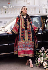 Asim Jofa Charmeuse Silk Ajrs-05 Digitally Printed Embroidered Blended Silk 3 Pcs