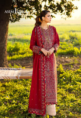 Asim Jofa Luxury Lawn 25 Ajell-06 Embroidered Lawn 3 Pcs
