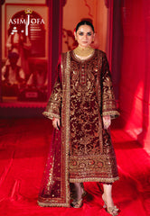 Asim Jofa Makhmal Ajmv-02 Embroidered Velvet 3 Pcs