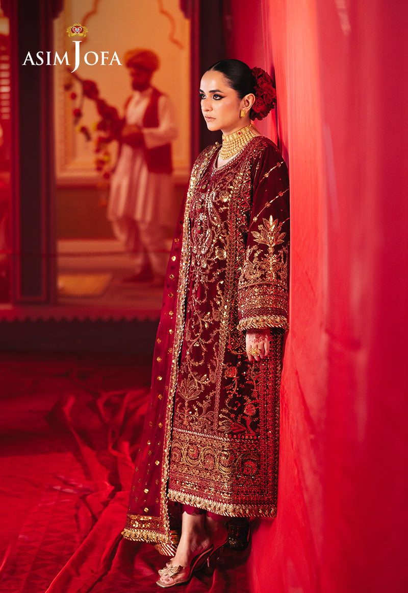Asim Jofa Makhmal Ajmv-02 Embroidered Velvet 3 Pcs