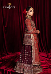 Asim Jofa Designers Limited Edition Ajmvd-04 Embroidered Velvet Stitched 3 Pcs
