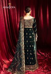 Asim Jofa Designers Limited Edition Ajmvd-05 Embroidered Velvet Stitched 3 Pcs