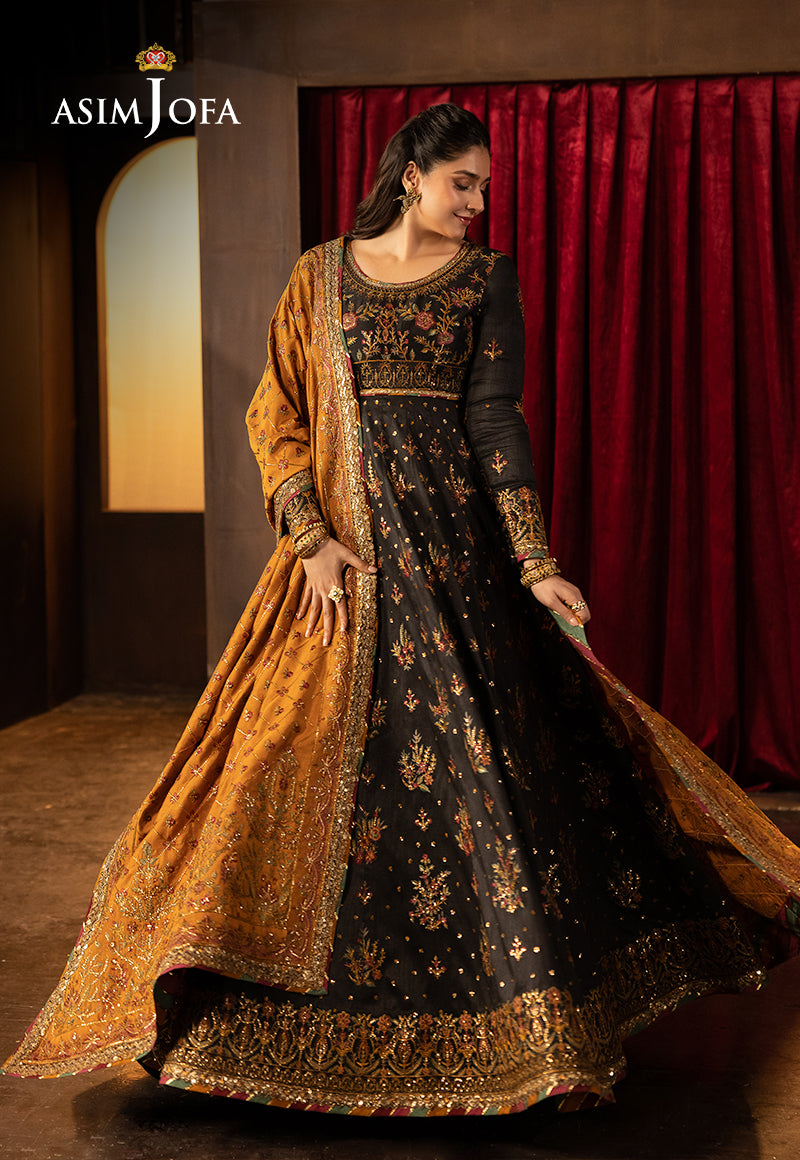 Asim Jofa Unstitched 3 Piece Luxury Festive Rejoice AJLFF-19 Embroidered Silk 3 Pcs