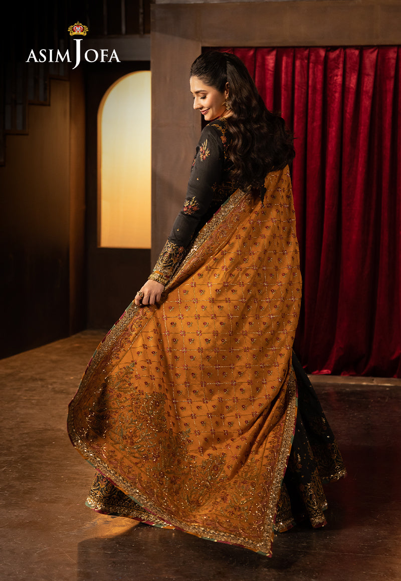 Asim Jofa Unstitched 3 Piece Luxury Festive Rejoice AJLFF-19 Embroidered Silk 3 Pcs