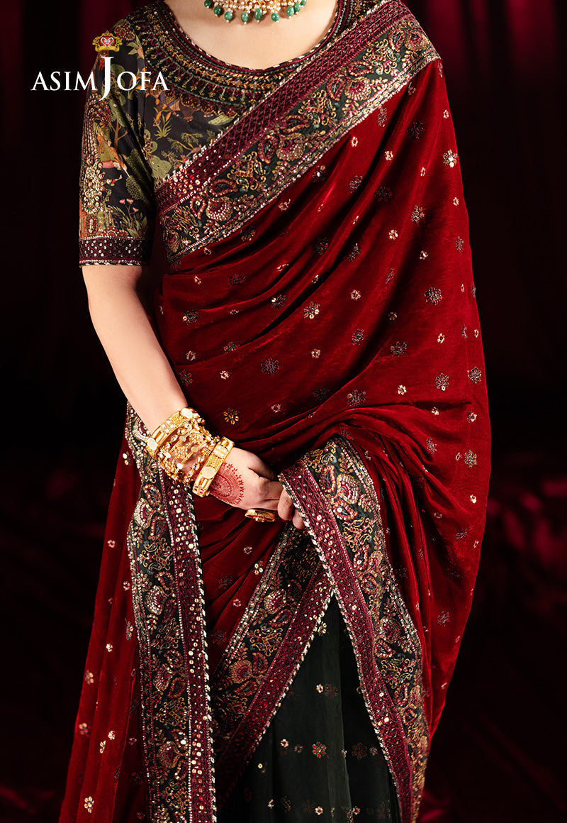 Asim Jofa Makhmal Ajmv-08 Embroidered Velvet 2 Pcs