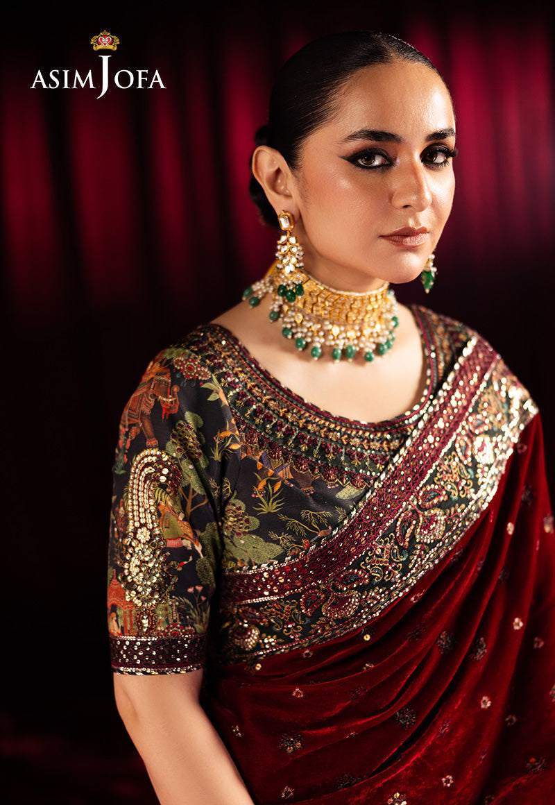 Asim Jofa Makhmal Ajmv-08 Embroidered Velvet 2 Pcs