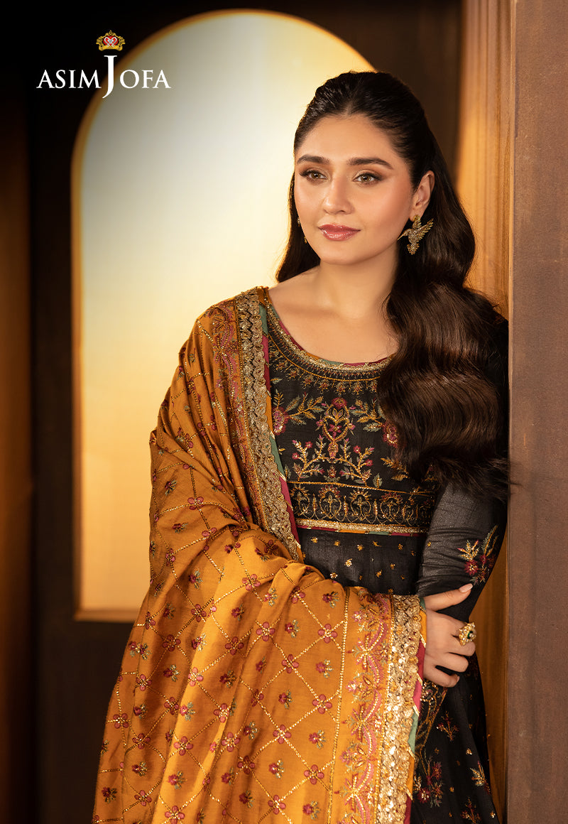 Asim Jofa Unstitched 3 Piece Luxury Festive Rejoice AJLFF-19 Embroidered Silk 3 Pcs