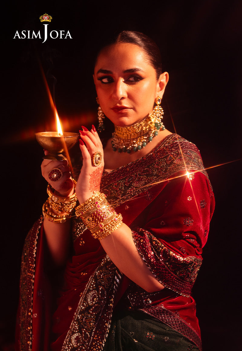 Asim Jofa Makhmal Ajmv-08 Embroidered Velvet 2 Pcs