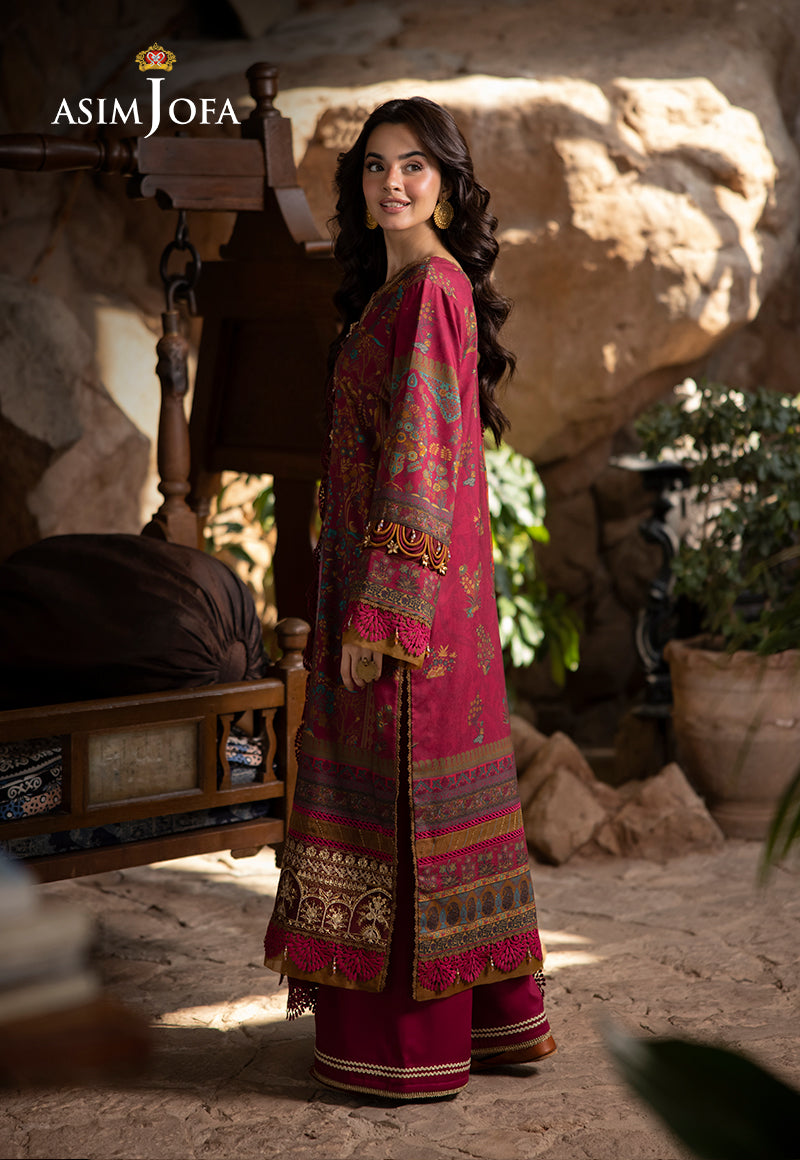 Asim Jofa Designers Limited Edition Ajuwd-18 Embroidered Viscose 3 Pcs