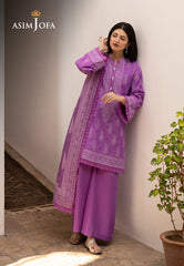 Asim Jofa Designers Limited Edition Ajuwd-34 Printed Stitched 3 Pcs