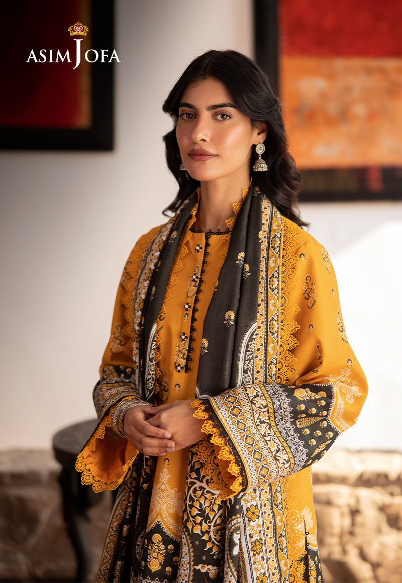 Asim Jofa Winter Collection Ajuw-38 Printed Khaddar 3 Pcs