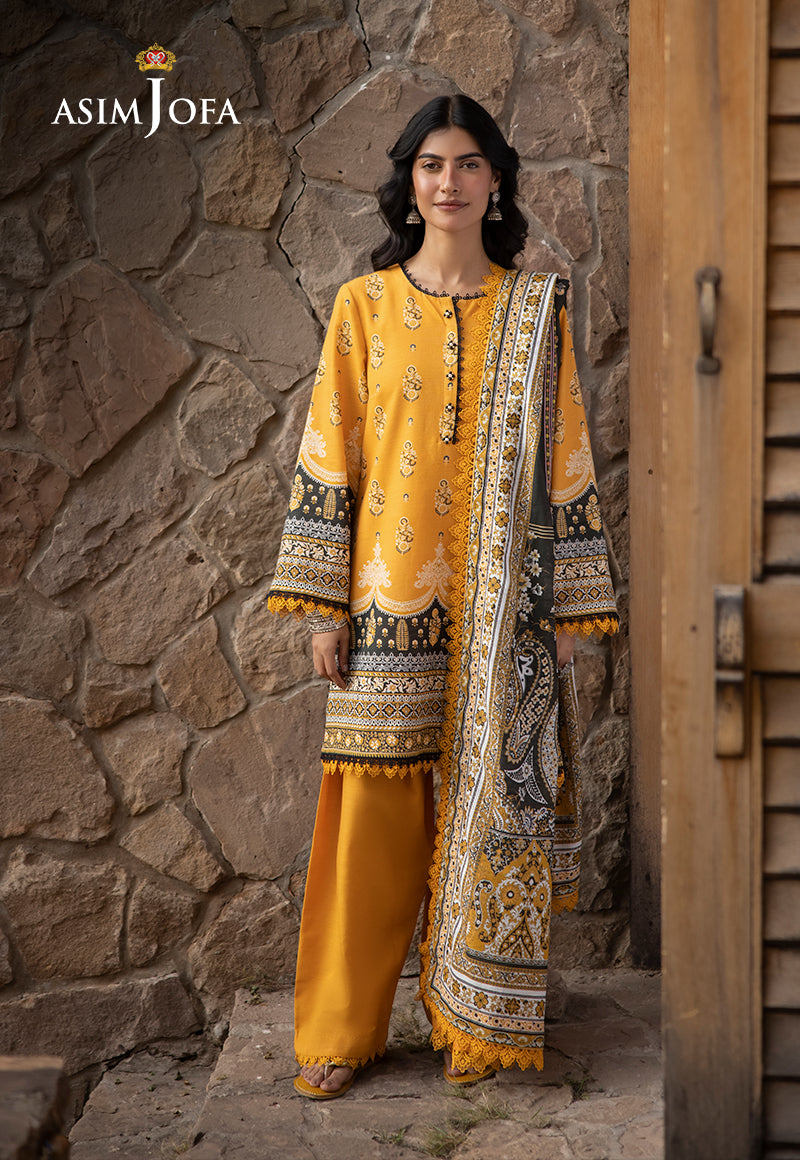 Asim Jofa Winter Collection Ajuw-38 Printed Khaddar 3 Pcs