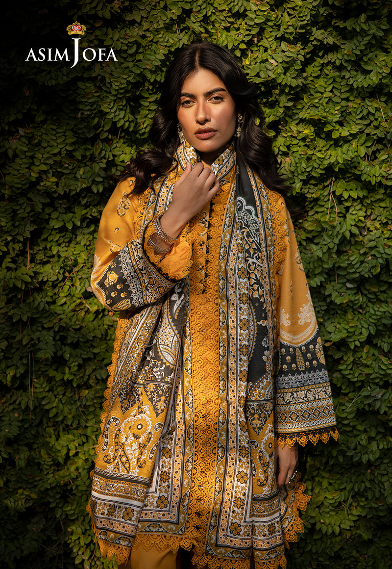 Asim Jofa Winter Collection Ajuw-38 Printed Khaddar 3 Pcs