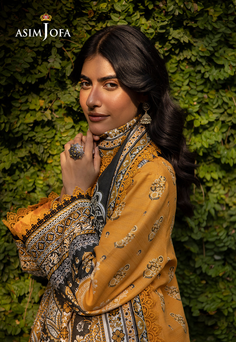 Asim Jofa Winter Collection Ajuw-38 Printed Khaddar 3 Pcs