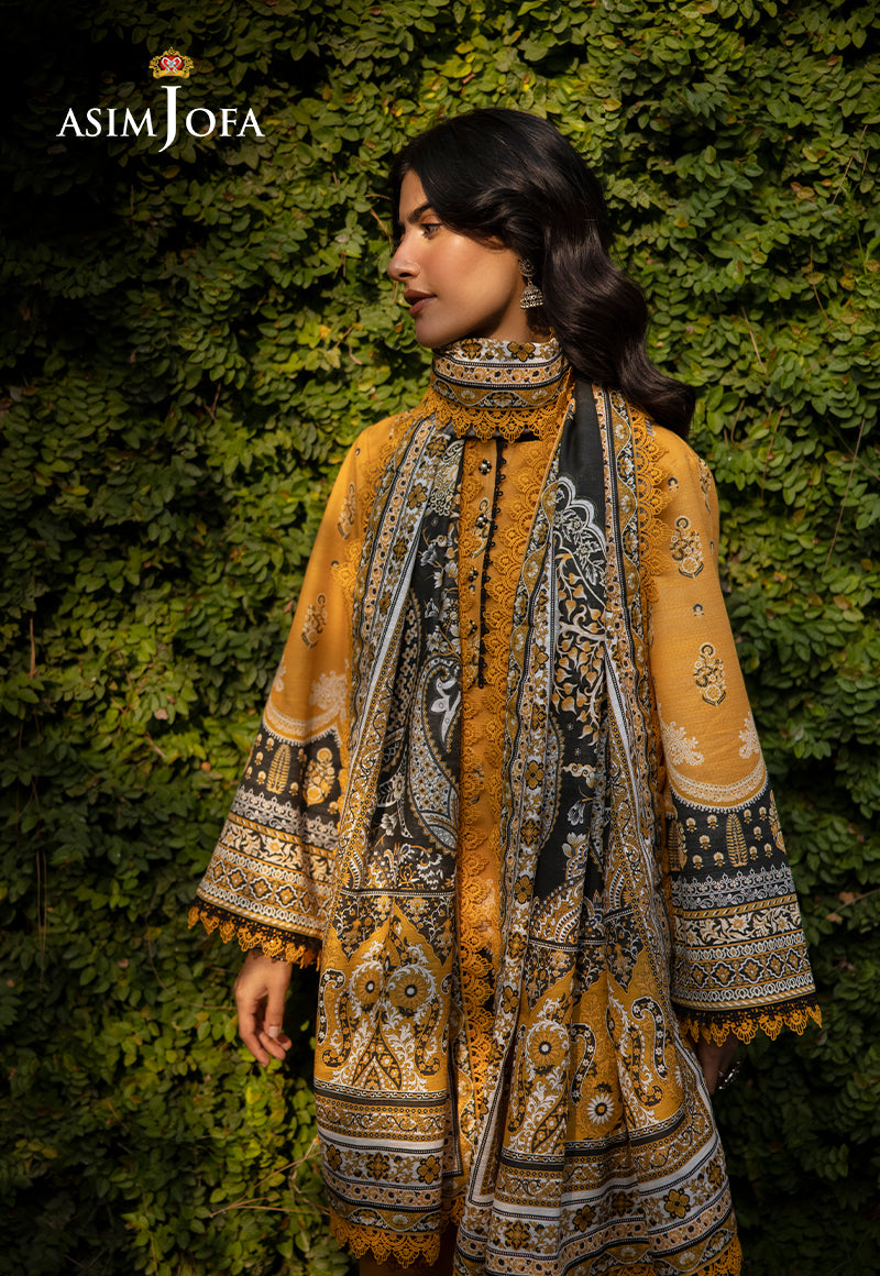 Asim Jofa Winter Collection Ajuw-38 Printed Khaddar 3 Pcs