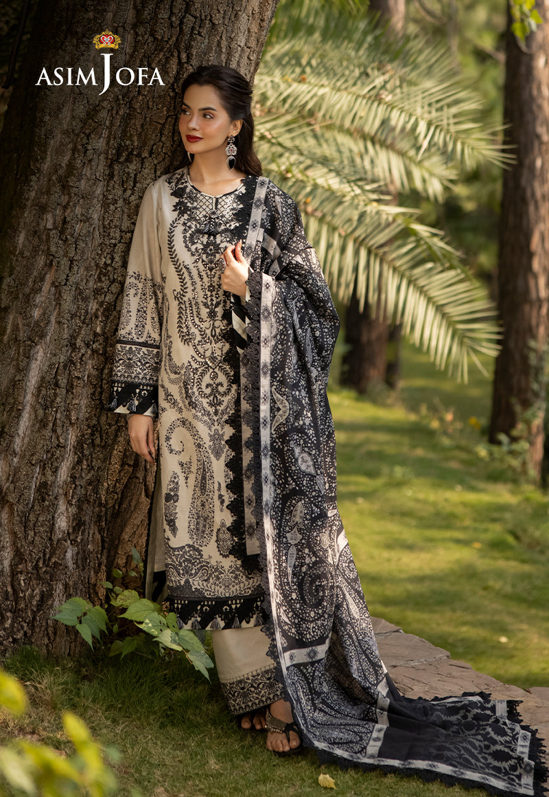 Asim Jofa Designers Limited Edition Ajuwd-04 Embroidered Stitched 3 Pcs