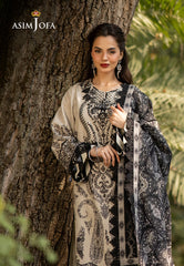Asim Jofa Designers Limited Edition Ajuwd-04 Embroidered Stitched 3 Pcs