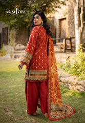 Asim Jofa Winter Collection Ajuw-47 Printed Khaddar 3 Pcs
