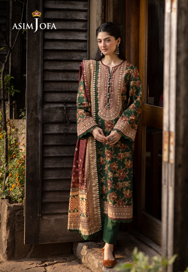 Asim Jofa Designers Limited Edition Ajuwd-31 Printed Stitched 3 Pcs