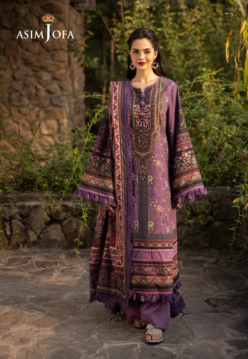 Asim Jofa Designers Limited Edition Ajuwd-05 Embroidered Khaddar 3 Pcs