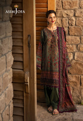 Asim Jofa Designers Limited Edition Ajuwd-17 Embroidered Stitched 3 Pcs