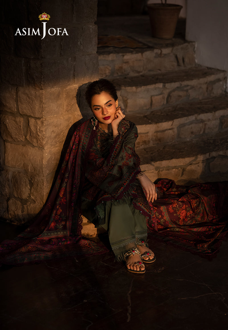 Asim Jofa Designers Limited Edition Ajuwd-17 Embroidered Stitched 3 Pcs